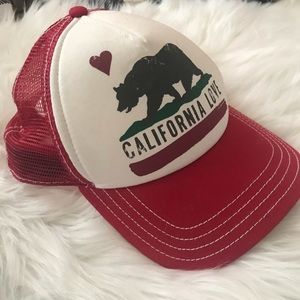 New California Love mesh bear hat baseball cap
